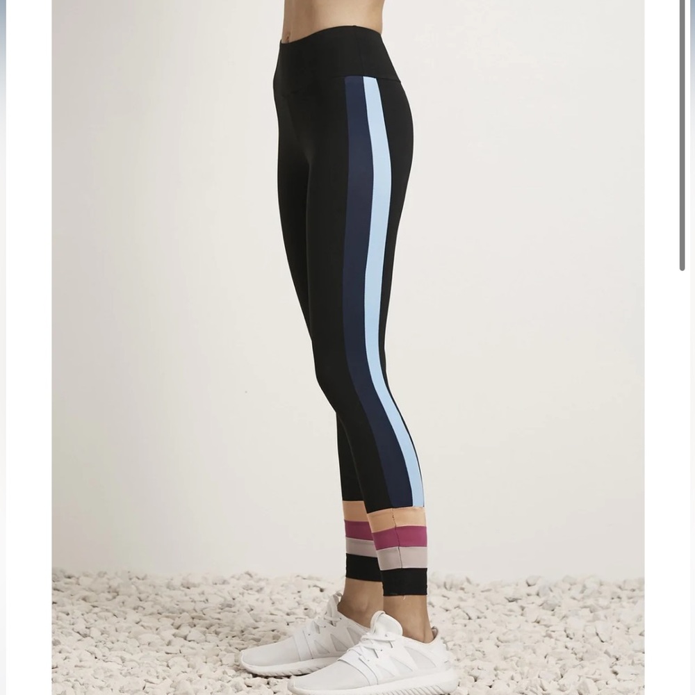 Lanston Sport Streak Stripe Leggings SZ S EUC